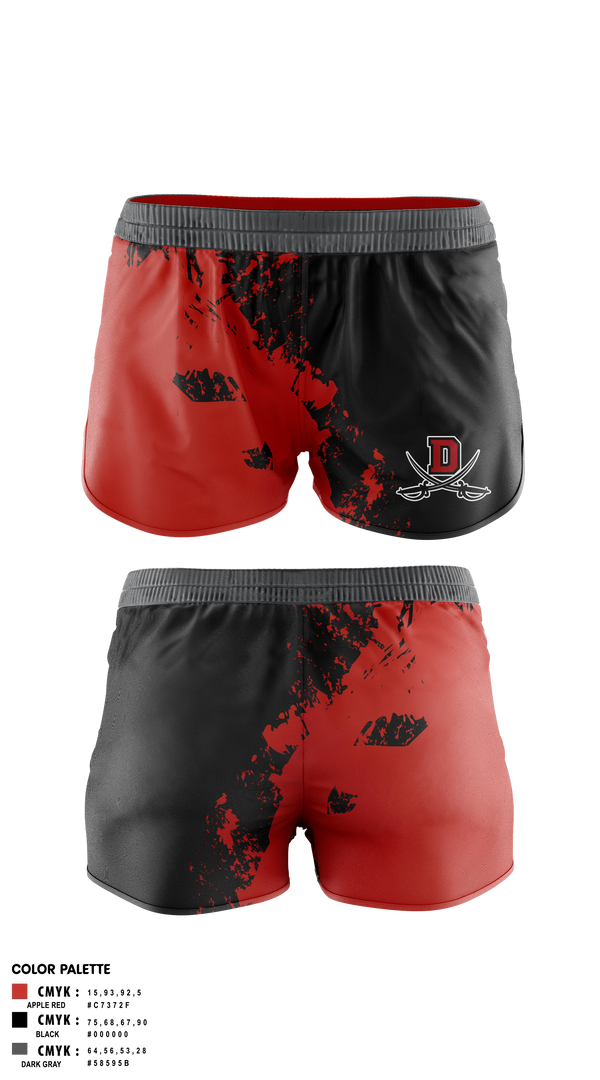 Women's Shorts, Verdugo hills dons, , Teamtime, Team time, sublimation, custom sports apparel, team uniforms, spirit wear, spiritwear, sports uniforms, custom shirts, team store, custom team store, fundraiser sports, apparel fundraiser