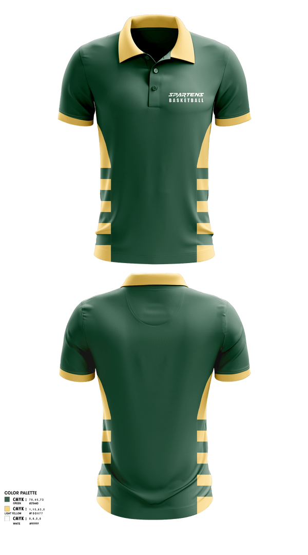 Short Sleeve Performance Polo, Spartens, Men's Basketball, Teamtime, Team time, sublimation, custom sports apparel, team uniforms, spirit wear, spiritwear, sports uniforms, custom shirts, team store, custom team store, fundraiser sports, apparel fundraiser