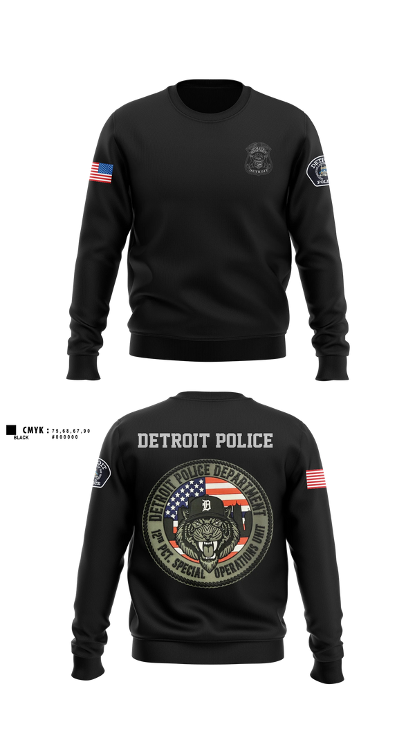 Crew Neck Sweatshirt, 12th Precinct Special Operations, Police, Teamtime, Team time, sublimation, custom sports apparel, team uniforms, spirit wear, spiritwear, sports uniforms, custom shirts, team store, custom team store, fundraiser sports, apparel fundraiser