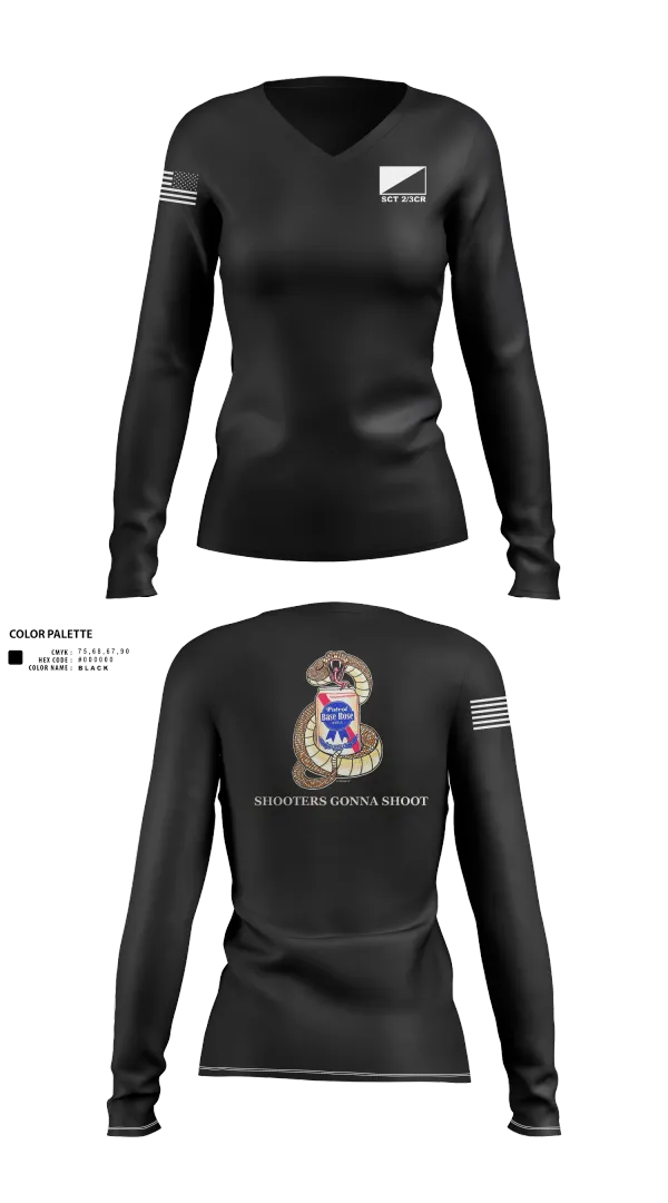 Womens Long Sleeve Vneck Shirt, 3rd Cavalry regiment, , Teamtime, Team time, sublimation, custom sports apparel, team uniforms, spirit wear, spiritwear, sports uniforms, custom shirts, team store, custom team store, fundraiser sports, apparel fundraiser