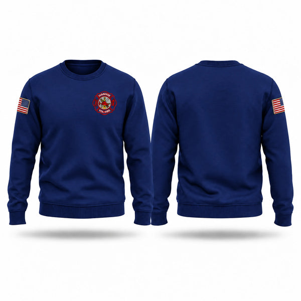 Crew Neck Sweatshirt, Ivanhoe Volunteer Fire Department, Fire Department, Teamtime, Team time, sublimation, custom sports apparel, team uniforms, spirit wear, spiritwear, sports uniforms, custom shirts, team store, custom team store, fundraiser sports, apparel fundraiser