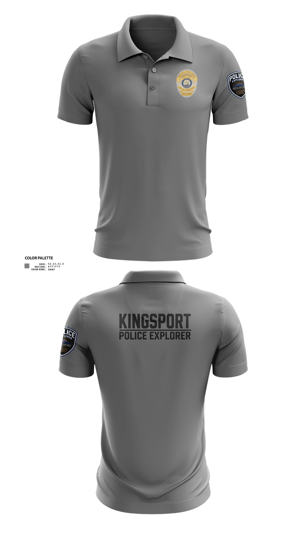 Short Sleeve Performance Polo, Kingsport Police Explorer Post, Police, Teamtime, Team time, sublimation, custom sports apparel, team uniforms, spirit wear, spiritwear, sports uniforms, custom shirts, team store, custom team store, fundraiser sports, apparel fundraiser