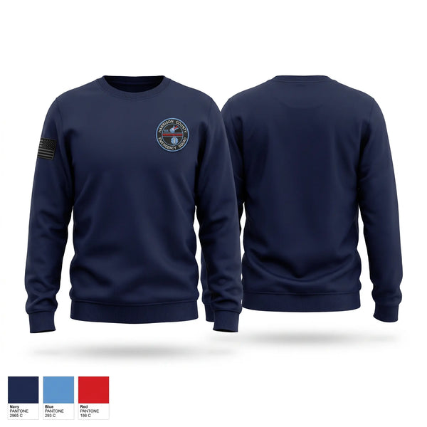 Crew Neck Sweatshirt, Harrison County Emergency Squad, EMS/EMT, Teamtime, Team time, sublimation, custom sports apparel, team uniforms, spirit wear, spiritwear, sports uniforms, custom shirts, team store, custom team store, fundraiser sports, apparel fundraiser