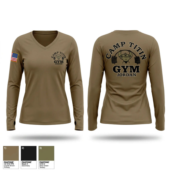 Womens Long Sleeve Vneck Shirt, 117th Engineer Brigade, National Guard, Teamtime, Team time, sublimation, custom sports apparel, team uniforms, spirit wear, spiritwear, sports uniforms, custom shirts, team store, custom team store, fundraiser sports, apparel fundraiser