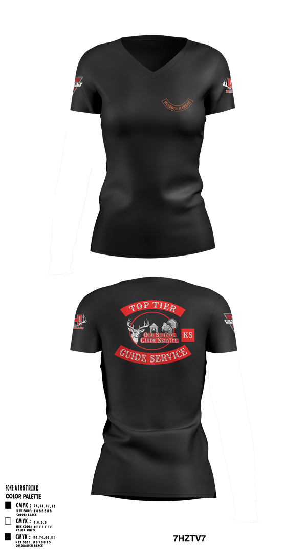 Womens Short Sleeve Vneck Shirt, Old School Guide Service, , Teamtime, Team time, sublimation, custom sports apparel, team uniforms, spirit wear, spiritwear, sports uniforms, custom shirts, team store, custom team store, fundraiser sports, apparel fundraiser
