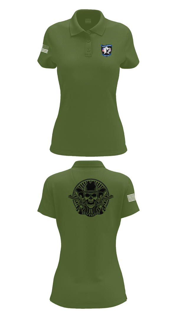 Womens Short Sleeve Performance Polo, Desperados, , Teamtime, Team time, sublimation, custom sports apparel, team uniforms, spirit wear, spiritwear, sports uniforms, custom shirts, team store, custom team store, fundraiser sports, apparel fundraiser