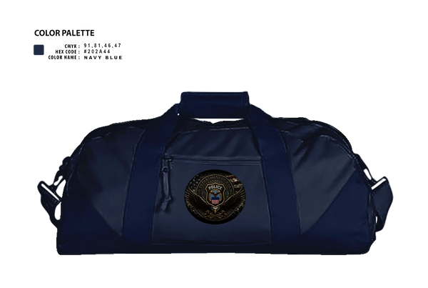 Duffle Bag, DLA PD, Police, Teamtime, Team time, sublimation, custom sports apparel, team uniforms, spirit wear, spiritwear, sports uniforms, custom shirts, team store, custom team store, fundraiser sports, apparel fundraiser