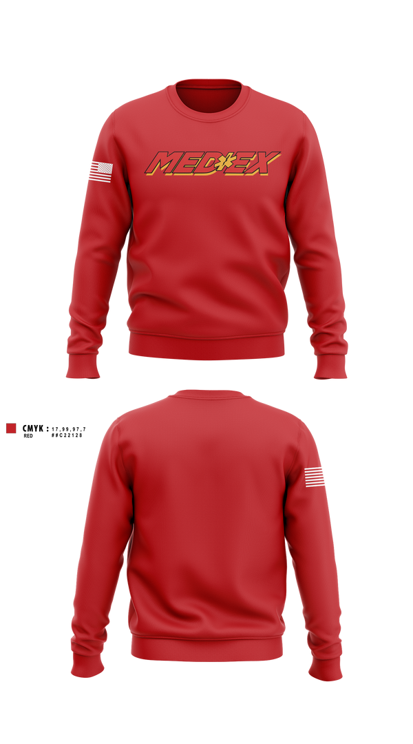 Crew Neck Sweatshirt, MedEx EMS, EMS/EMT, Teamtime, Team time, sublimation, custom sports apparel, team uniforms, spirit wear, spiritwear, sports uniforms, custom shirts, team store, custom team store, fundraiser sports, apparel fundraiser