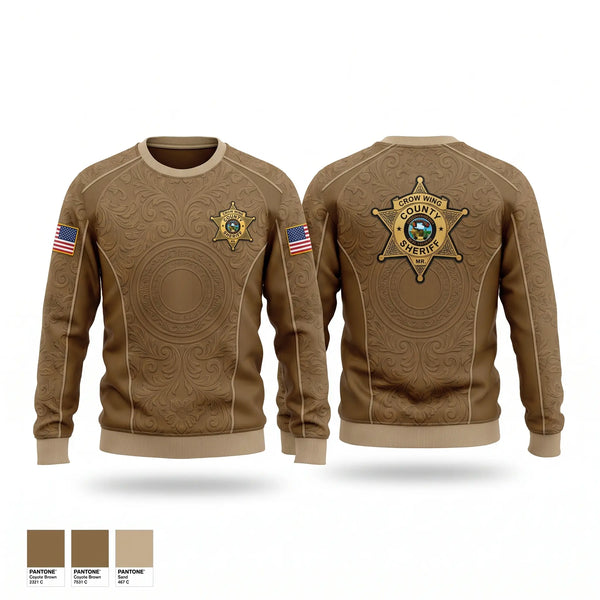Crew Neck Sweatshirt, Crow Wing County Sheriff, Police, Teamtime, Team time, sublimation, custom sports apparel, team uniforms, spirit wear, spiritwear, sports uniforms, custom shirts, team store, custom team store, fundraiser sports, apparel fundraiser