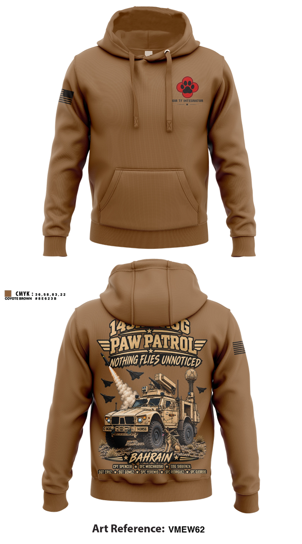 Hoodie, 143RD Regional Support Group, Army, Teamtime, Team time, sublimation, custom sports apparel, team uniforms, spirit wear, spiritwear, sports uniforms, custom shirts, team store, custom team store, fundraiser sports, apparel fundraiser