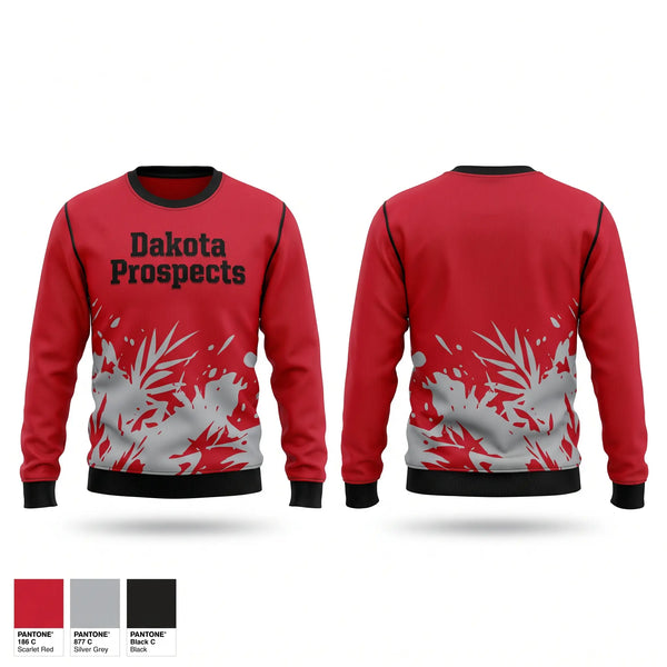 Crew Neck Sweatshirt, Dakota Prospects, Men's Basketball, Teamtime, Team time, sublimation, custom sports apparel, team uniforms, spirit wear, spiritwear, sports uniforms, custom shirts, team store, custom team store, fundraiser sports, apparel fundraiser