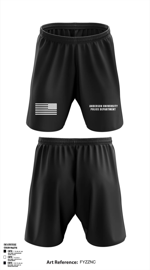Athletic Shorts With Pockets, Anderson University Police Department, Police, Teamtime, Team time, sublimation, custom sports apparel, team uniforms, spirit wear, spiritwear, sports uniforms, custom shirts, team store, custom team store, fundraiser sports, apparel fundraiser