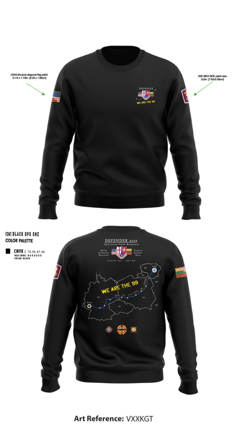 Crew Neck Sweatshirt, 30th MED BDE DEF25, , Teamtime, Team time, sublimation, custom sports apparel, team uniforms, spirit wear, spiritwear, sports uniforms, custom shirts, team store, custom team store, fundraiser sports, apparel fundraiser