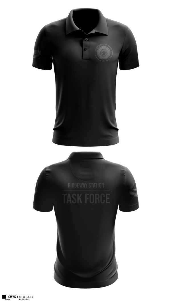 Short Sleeve Performance Polo, Ridgeway Station Task Force, Police, Teamtime, Team time, sublimation, custom sports apparel, team uniforms, spirit wear, spiritwear, sports uniforms, custom shirts, team store, custom team store, fundraiser sports, apparel fundraiser