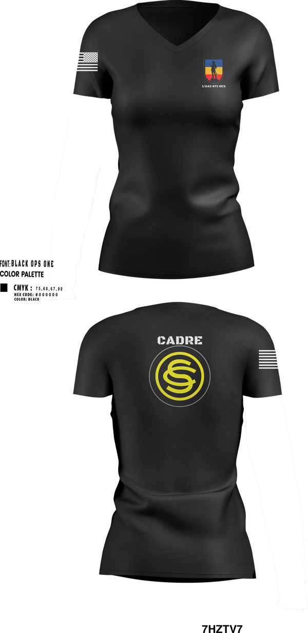 Womens Short Sleeve Vneck Shirt, 1/243 RTI OCS, , Teamtime, Team time, sublimation, custom sports apparel, team uniforms, spirit wear, spiritwear, sports uniforms, custom shirts, team store, custom team store, fundraiser sports, apparel fundraiser