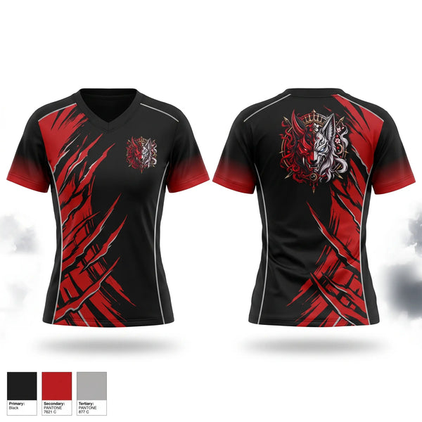 Womens Short Sleeve Vneck Shirt, Cu blood&moon, E-Sports, Teamtime, Team time, sublimation, custom sports apparel, team uniforms, spirit wear, spiritwear, sports uniforms, custom shirts, team store, custom team store, fundraiser sports, apparel fundraiser