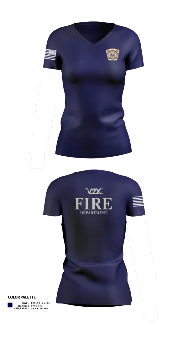 Womens Short Sleeve Vneck Shirt, Camp Arifjan Fire Department, Fire Department, Teamtime, Team time, sublimation, custom sports apparel, team uniforms, spirit wear, spiritwear, sports uniforms, custom shirts, team store, custom team store, fundraiser sports, apparel fundraiser