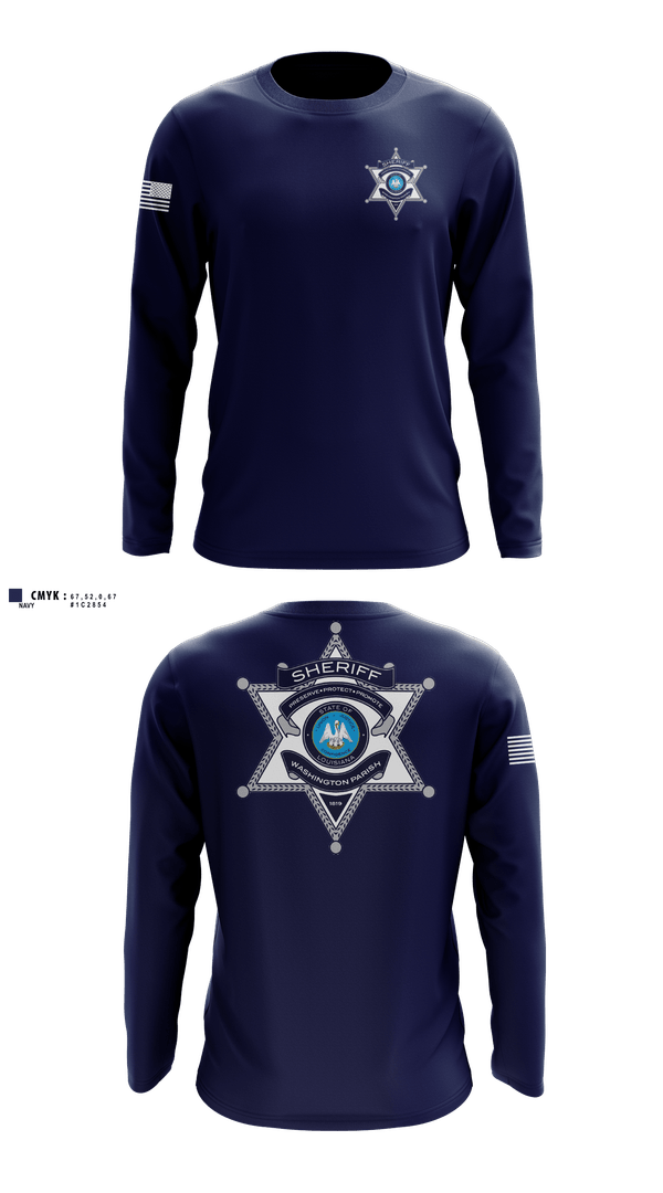 Long Sleeve Performance Shirt, Washington Parish Sheriff’s Office, Police, Teamtime, Team time, sublimation, custom sports apparel, team uniforms, spirit wear, spiritwear, sports uniforms, custom shirts, team store, custom team store, fundraiser sports, apparel fundraiser
