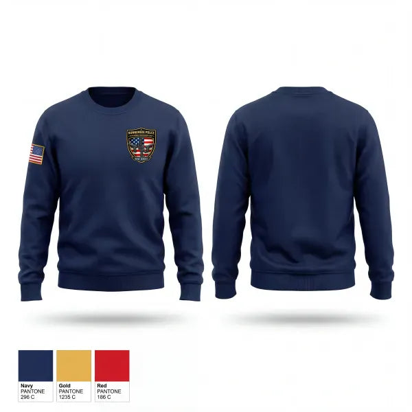 Crew Neck Sweatshirt, Runnemede Police, Police, Teamtime, Team time, sublimation, custom sports apparel, team uniforms, spirit wear, spiritwear, sports uniforms, custom shirts, team store, custom team store, fundraiser sports, apparel fundraiser