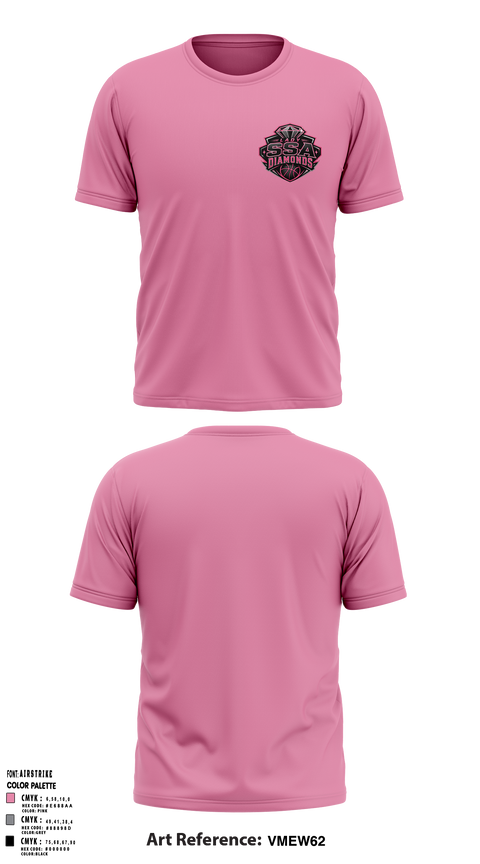 Short Sleeve Performance Shirt, SSA Lady Diamonds, Women's Basketball, Teamtime, Team time, sublimation, custom sports apparel, team uniforms, spirit wear, spiritwear, sports uniforms, custom shirts, team store, custom team store, fundraiser sports, apparel fundraiser