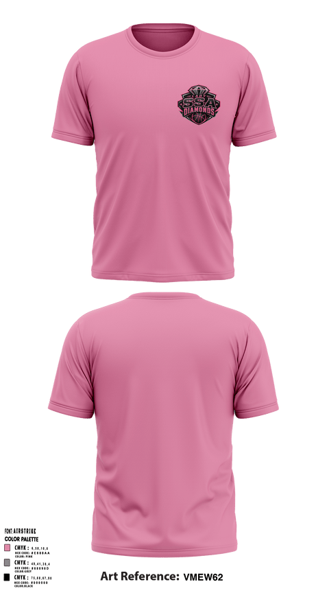 Short Sleeve Performance Shirt, SSA Lady Diamonds, Women's Basketball, Teamtime, Team time, sublimation, custom sports apparel, team uniforms, spirit wear, spiritwear, sports uniforms, custom shirts, team store, custom team store, fundraiser sports, apparel fundraiser