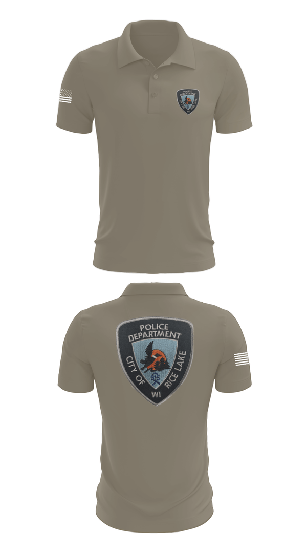 Short Sleeve Performance Polo, Rice Lake Police Department, Police, Teamtime, Team time, sublimation, custom sports apparel, team uniforms, spirit wear, spiritwear, sports uniforms, custom shirts, team store, custom team store, fundraiser sports, apparel fundraiser