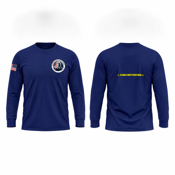 Long Sleeve Performance Shirt, Allendale County Rescue Squad, EMS/EMT, Teamtime, Team time, sublimation, custom sports apparel, team uniforms, spirit wear, spiritwear, sports uniforms, custom shirts, team store, custom team store, fundraiser sports, apparel fundraiser