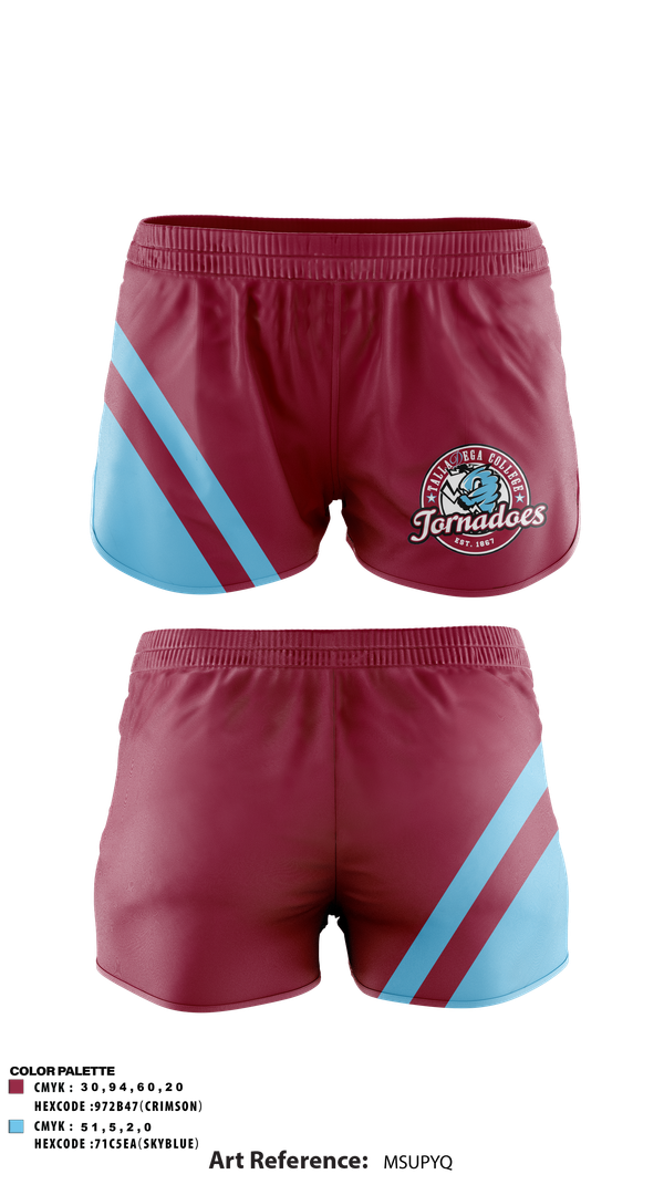 Track Shorts, Talladega College Women’s Soccer, Women's Soccer, Teamtime, Team time, sublimation, custom sports apparel, team uniforms, spirit wear, spiritwear, sports uniforms, custom shirts, team store, custom team store, fundraiser sports, apparel fundraiser