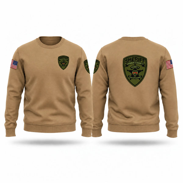 Crew Neck Sweatshirt, Fannin County Sheriff’s Office, Police, Teamtime, Team time, sublimation, custom sports apparel, team uniforms, spirit wear, spiritwear, sports uniforms, custom shirts, team store, custom team store, fundraiser sports, apparel fundraiser