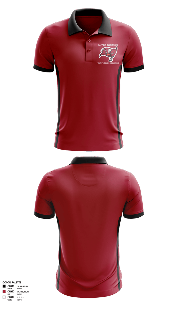 Short Sleeve Performance Polo, East Bay Buccaneers Youth Football & Cheerleading, Football, Teamtime, Team time, sublimation, custom sports apparel, team uniforms, spirit wear, spiritwear, sports uniforms, custom shirts, team store, custom team store, fundraiser sports, apparel fundraiser