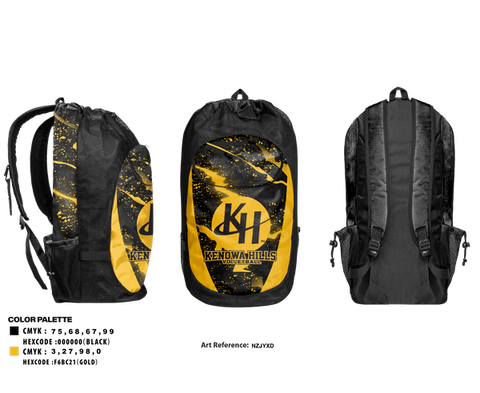 Gear Bag, Kenowa Hills Volleyball, Women's Volleyball, Teamtime, Team time, sublimation, custom sports apparel, team uniforms, spirit wear, spiritwear, sports uniforms, custom shirts, team store, custom team store, fundraiser sports, apparel fundraiser