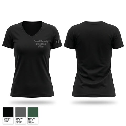 Womens Short Sleeve Vneck Shirt, Carroll County Detention officer, Police, Teamtime, Team time, sublimation, custom sports apparel, team uniforms, spirit wear, spiritwear, sports uniforms, custom shirts, team store, custom team store, fundraiser sports, apparel fundraiser