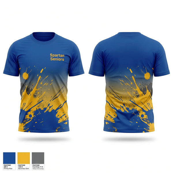 Short Sleeve Performance Shirt, Spartan Seniors, Cross Country, Teamtime, Team time, sublimation, custom sports apparel, team uniforms, spirit wear, spiritwear, sports uniforms, custom shirts, team store, custom team store, fundraiser sports, apparel fundraiser