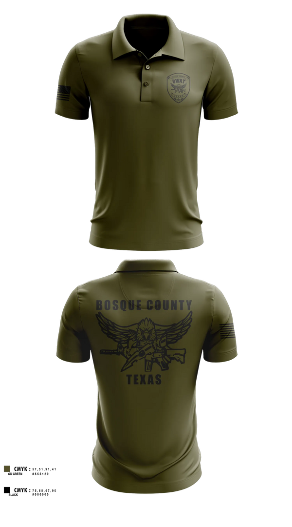 Short Sleeve Performance Polo, BOSQUE REGIONAL SWAT TEAM, Police, Teamtime, Team time, sublimation, custom sports apparel, team uniforms, spirit wear, spiritwear, sports uniforms, custom shirts, team store, custom team store, fundraiser sports, apparel fundraiser