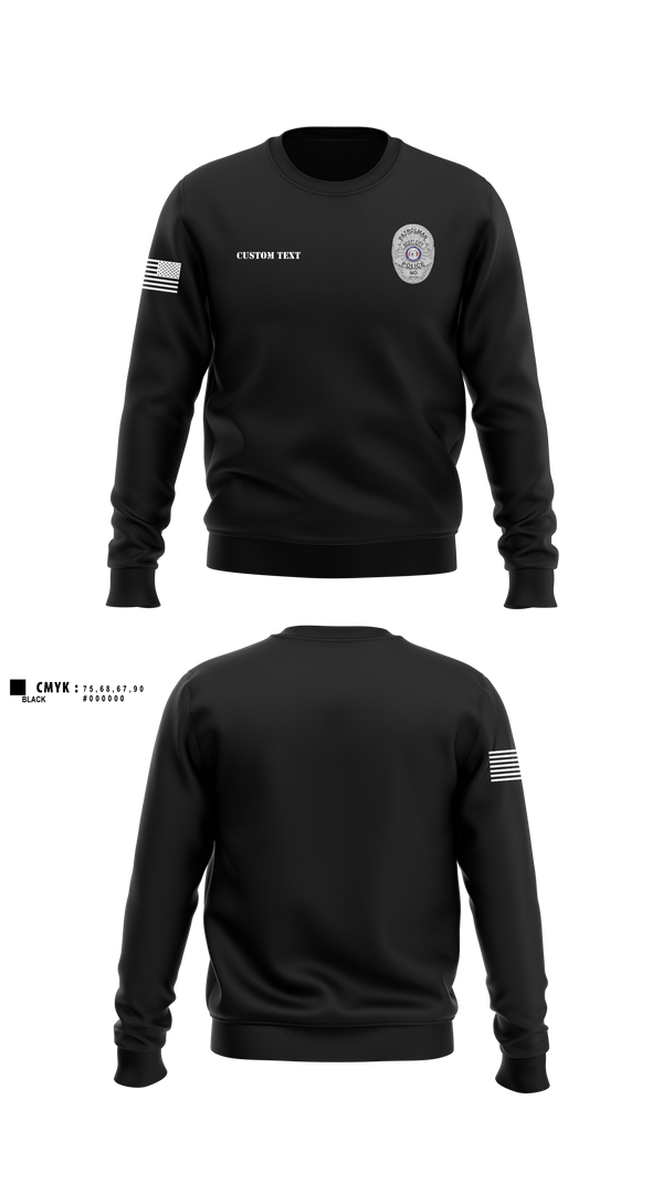 Crew Neck Sweatshirt, SCOTT CITY POLICE DEPT., Police, Teamtime, Team time, sublimation, custom sports apparel, team uniforms, spirit wear, spiritwear, sports uniforms, custom shirts, team store, custom team store, fundraiser sports, apparel fundraiser