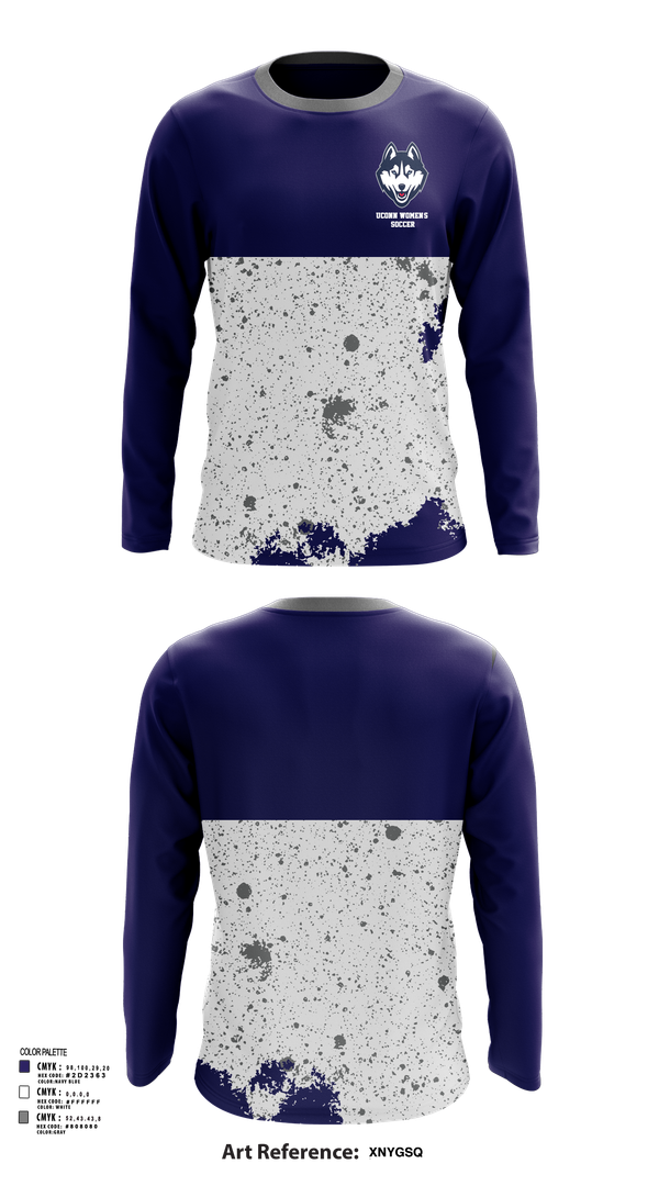 Long Sleeve Performance Shirt, UConn Women’s Soccer, Women's Soccer, Teamtime, Team time, sublimation, custom sports apparel, team uniforms, spirit wear, spiritwear, sports uniforms, custom shirts, team store, custom team store, fundraiser sports, apparel fundraiser