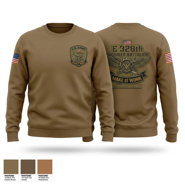 Crew Neck Sweatshirt, E328th, Army, Teamtime, Team time, sublimation, custom sports apparel, team uniforms, spirit wear, spiritwear, sports uniforms, custom shirts, team store, custom team store, fundraiser sports, apparel fundraiser