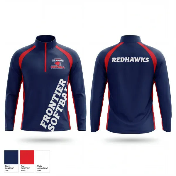 Quarter Zip Jacket, Frontier Regional School Softball, Softball, Teamtime, Team time, sublimation, custom sports apparel, team uniforms, spirit wear, spiritwear, sports uniforms, custom shirts, team store, custom team store, fundraiser sports, apparel fundraiser