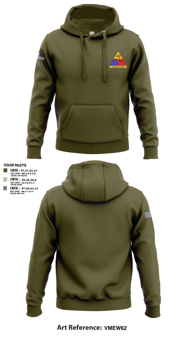 Hoodie, 49th Armored, , Teamtime, Team time, sublimation, custom sports apparel, team uniforms, spirit wear, spiritwear, sports uniforms, custom shirts, team store, custom team store, fundraiser sports, apparel fundraiser