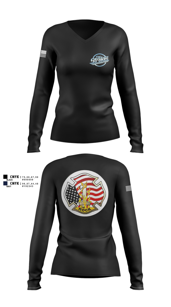 Womens Long Sleeve Vneck Shirt, Mobile Stroke Team, , Teamtime, Team time, sublimation, custom sports apparel, team uniforms, spirit wear, spiritwear, sports uniforms, custom shirts, team store, custom team store, fundraiser sports, apparel fundraiser