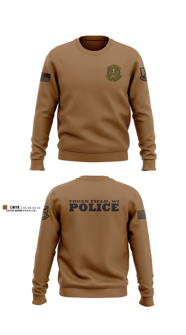 Crew Neck Sweatshirt, 115th Security Forces Squadron, Air Force, Teamtime, Team time, sublimation, custom sports apparel, team uniforms, spirit wear, spiritwear, sports uniforms, custom shirts, team store, custom team store, fundraiser sports, apparel fundraiser