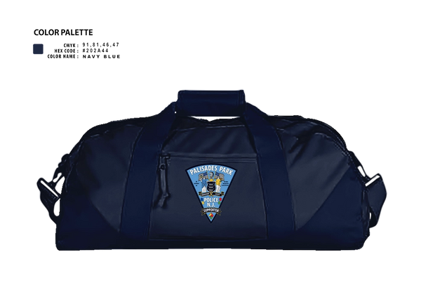 Duffle Bag, Palisades Park Police Department Public, Police, Teamtime, Team time, sublimation, custom sports apparel, team uniforms, spirit wear, spiritwear, sports uniforms, custom shirts, team store, custom team store, fundraiser sports, apparel fundraiser
