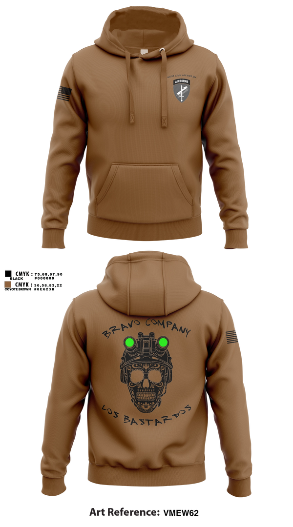 Hoodie, 451 B Co Los Bastardos451 B Co Los Bastardos, Army, Teamtime, Team time, sublimation, custom sports apparel, team uniforms, spirit wear, spiritwear, sports uniforms, custom shirts, team store, custom team store, fundraiser sports, apparel fundraiser
