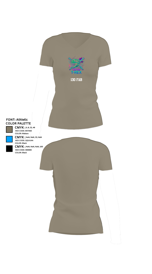 Womens Short Sleeve Vneck Shirt, 130 FAB, Army, Teamtime, Team time, sublimation, custom sports apparel, team uniforms, spirit wear, spiritwear, sports uniforms, custom shirts, team store, custom team store, fundraiser sports, apparel fundraiser