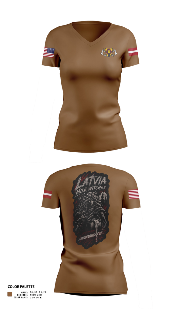 Womens Short Sleeve Vneck Shirt, 734th RSG, National Guard, Teamtime, Team time, sublimation, custom sports apparel, team uniforms, spirit wear, spiritwear, sports uniforms, custom shirts, team store, custom team store, fundraiser sports, apparel fundraiser