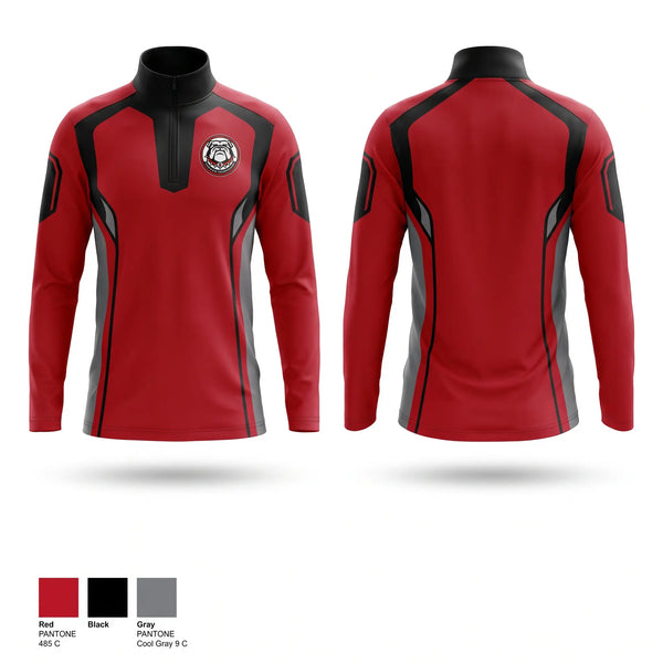 Quarter Zip Jacket, Hickman County Bulldogs, , Teamtime, Team time, sublimation, custom sports apparel, team uniforms, spirit wear, spiritwear, sports uniforms, custom shirts, team store, custom team store, fundraiser sports, apparel fundraiser
