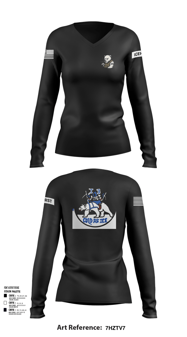 Womens Long Sleeve Vneck Shirt, Icehurst, , Teamtime, Team time, sublimation, custom sports apparel, team uniforms, spirit wear, spiritwear, sports uniforms, custom shirts, team store, custom team store, fundraiser sports, apparel fundraiser