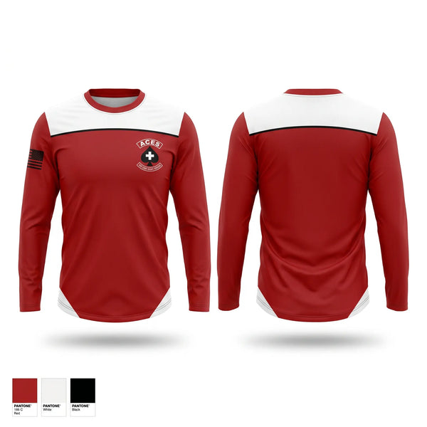 Long Sleeve Performance Shirt, ACES, EMS/EMT, Teamtime, Team time, sublimation, custom sports apparel, team uniforms, spirit wear, spiritwear, sports uniforms, custom shirts, team store, custom team store, fundraiser sports, apparel fundraiser