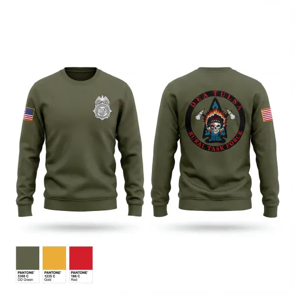 Crew Neck Sweatshirt, Tulsa Rural Task Force, Police, Teamtime, Team time, sublimation, custom sports apparel, team uniforms, spirit wear, spiritwear, sports uniforms, custom shirts, team store, custom team store, fundraiser sports, apparel fundraiser