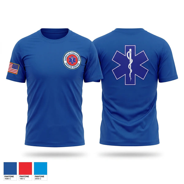 Short Sleeve Performance Shirt, Norfolk Volunteer Rescue Squad, EMS/EMT, Teamtime, Team time, sublimation, custom sports apparel, team uniforms, spirit wear, spiritwear, sports uniforms, custom shirts, team store, custom team store, fundraiser sports, apparel fundraiser